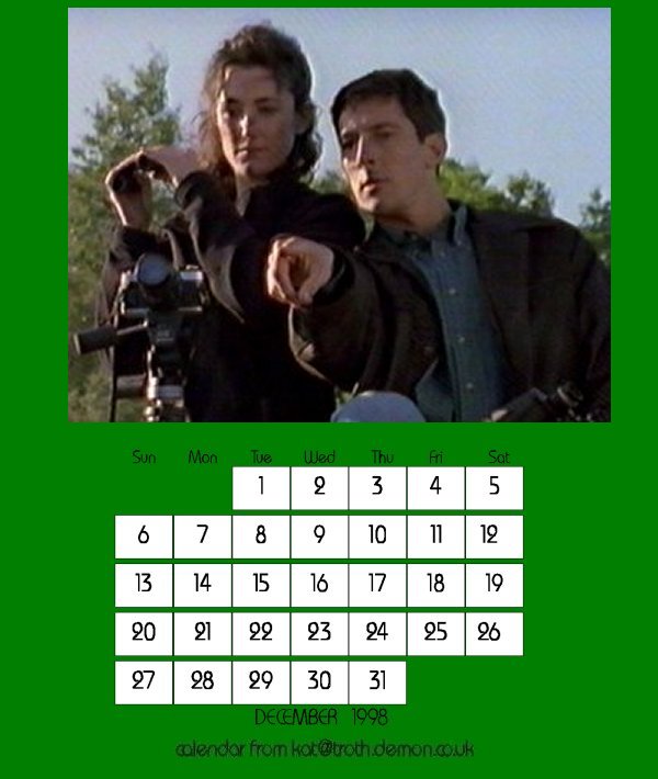 December 98 Calendar:  Returning to the wild